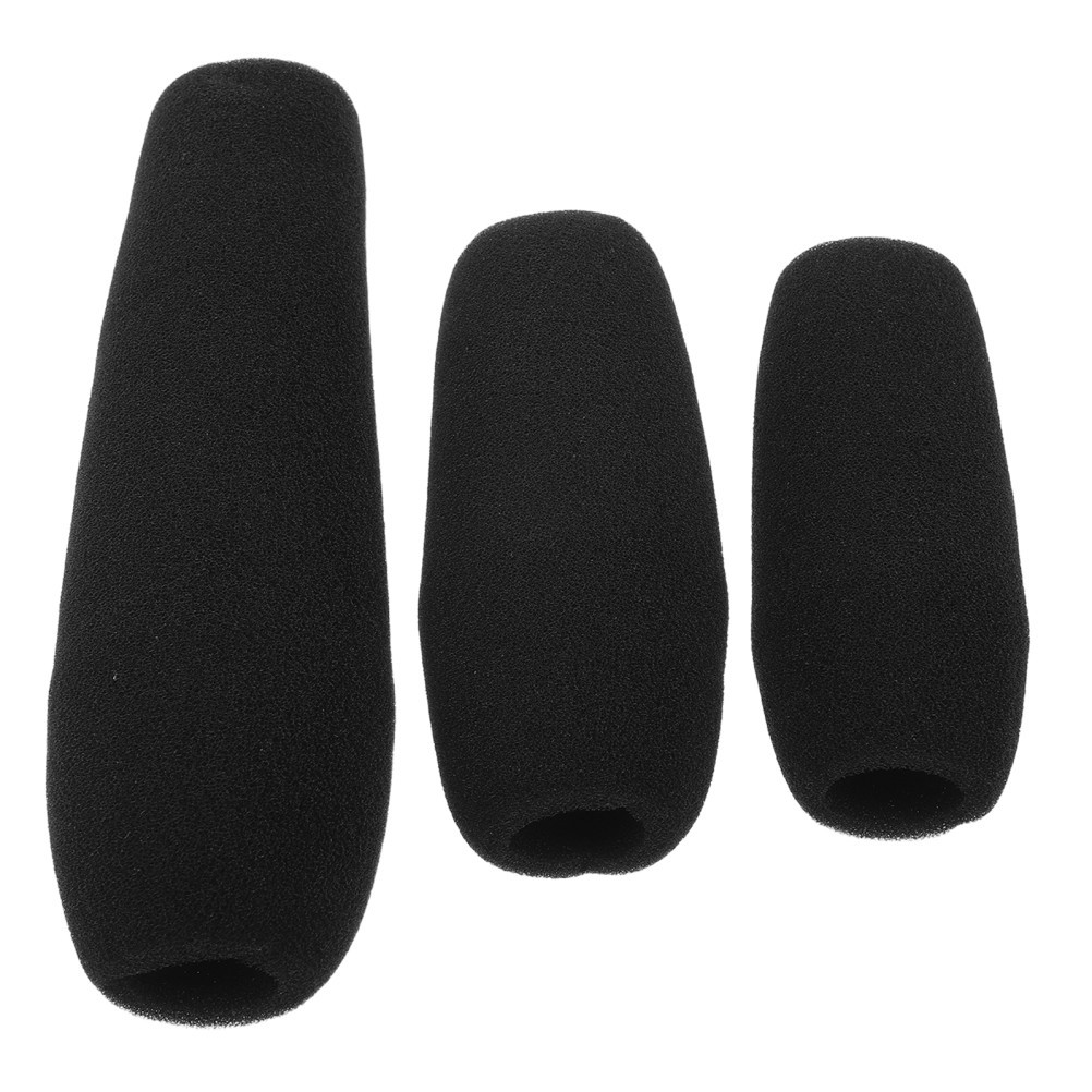 3 Pcs Interview Microphone Sponge Cover Wireless Protector Sleeve