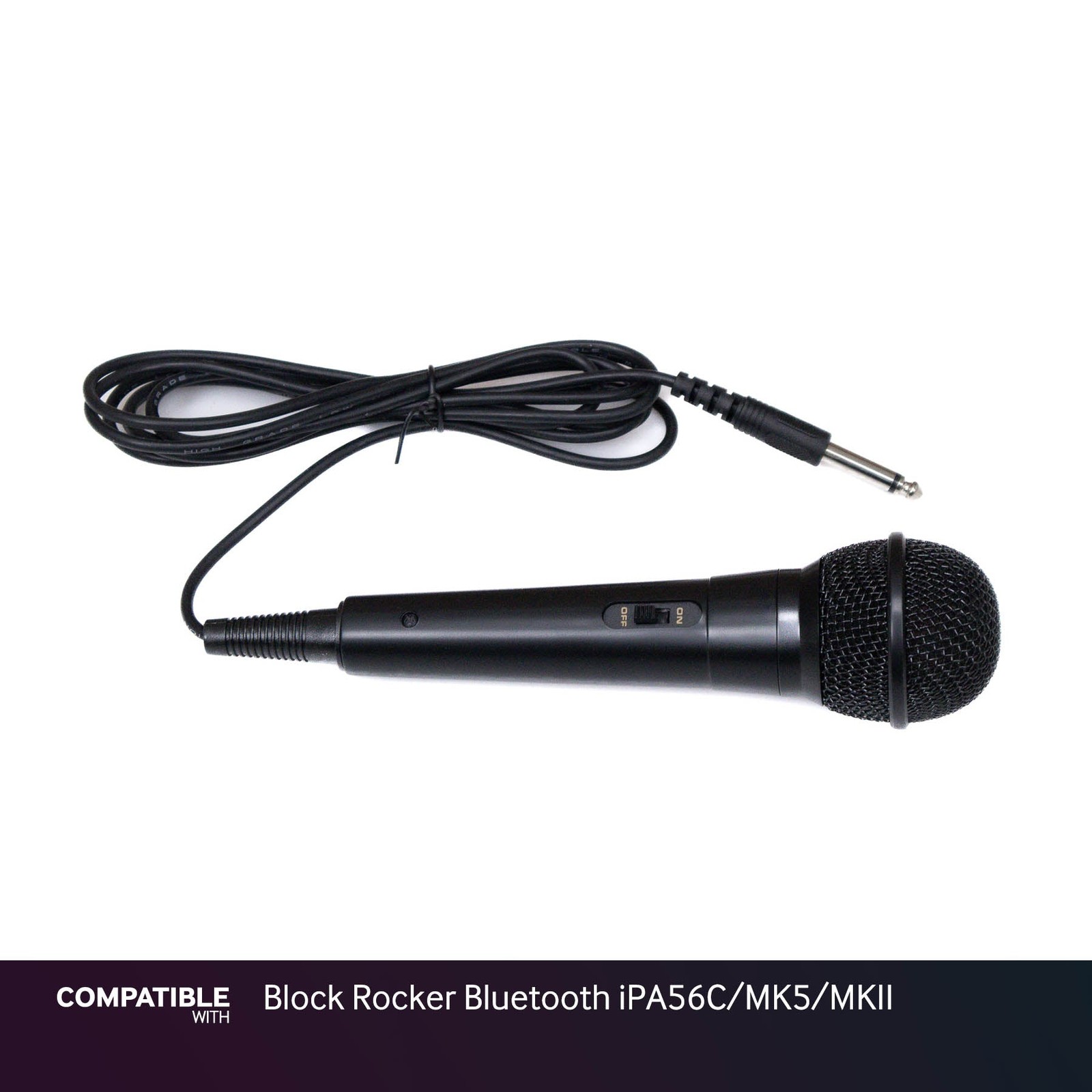 ION Microphone with 1/4″ Cable for Block Rocker Bluetooth iPA56C/MK5/MKII