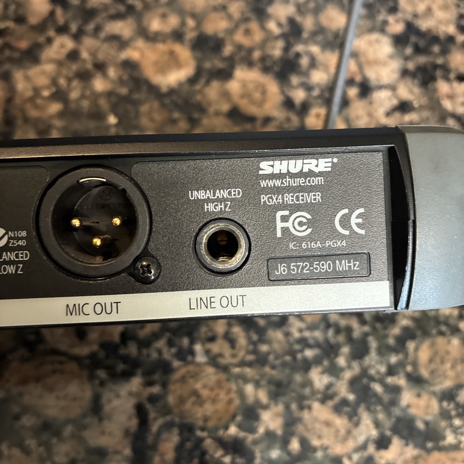 Shure PGX4 L5 Handheld Wireless Microphone System PGX Receiver 644-662MHz Tested