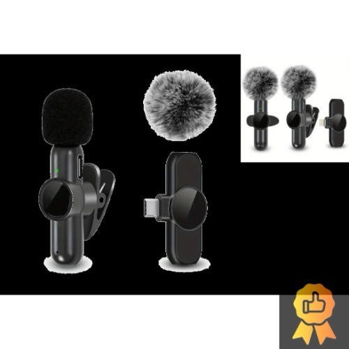 Wireless Lavalier Microphone With Windproof Cover for iPhone A – 1in1 For Type-C