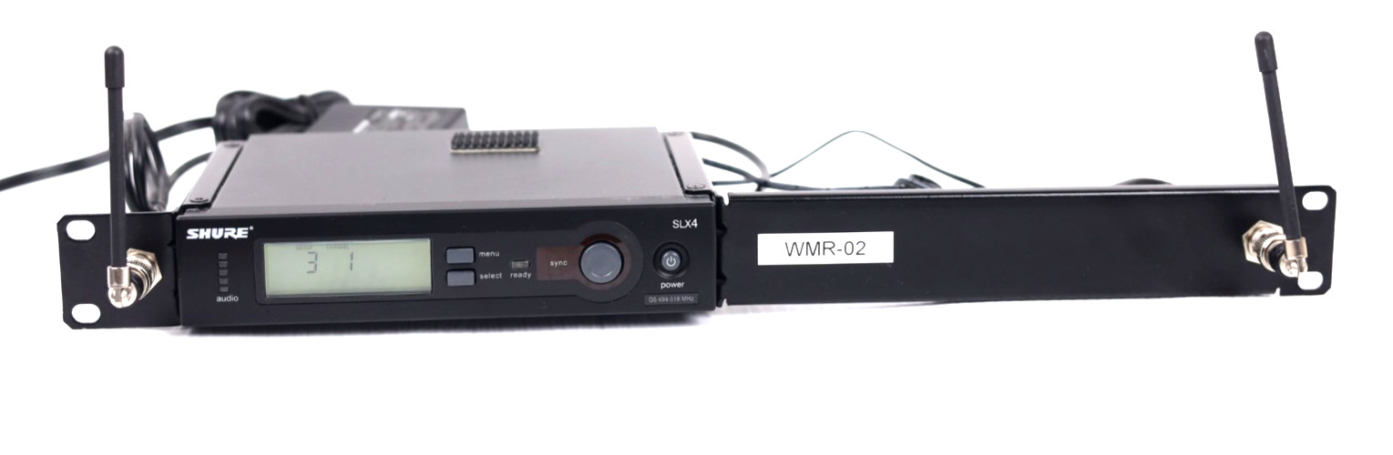 Shure Wireless Receiver SLX4 G5 494-518MHz W. Rack Mount Antennas & PSU u435