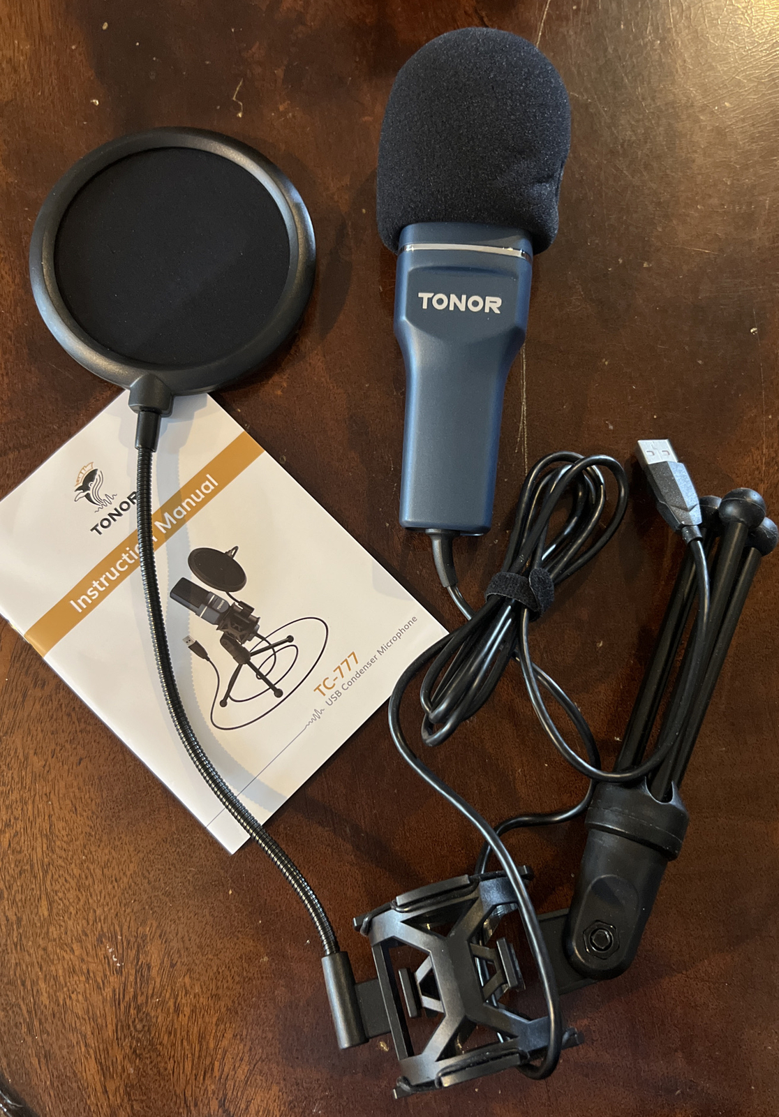 Tonor TC-777 USB Condenser Microphone Gaming Vlog Video Audio Studio