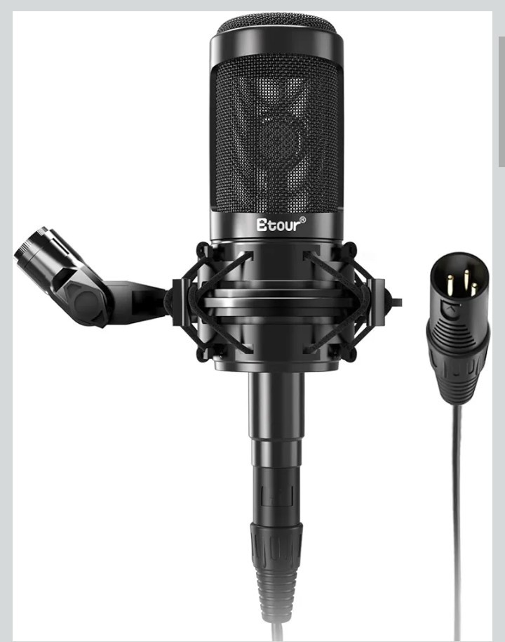 Cardioid Condenser Microphone Set [Inclusion Dedicated Shock Mount & XLR Cable],