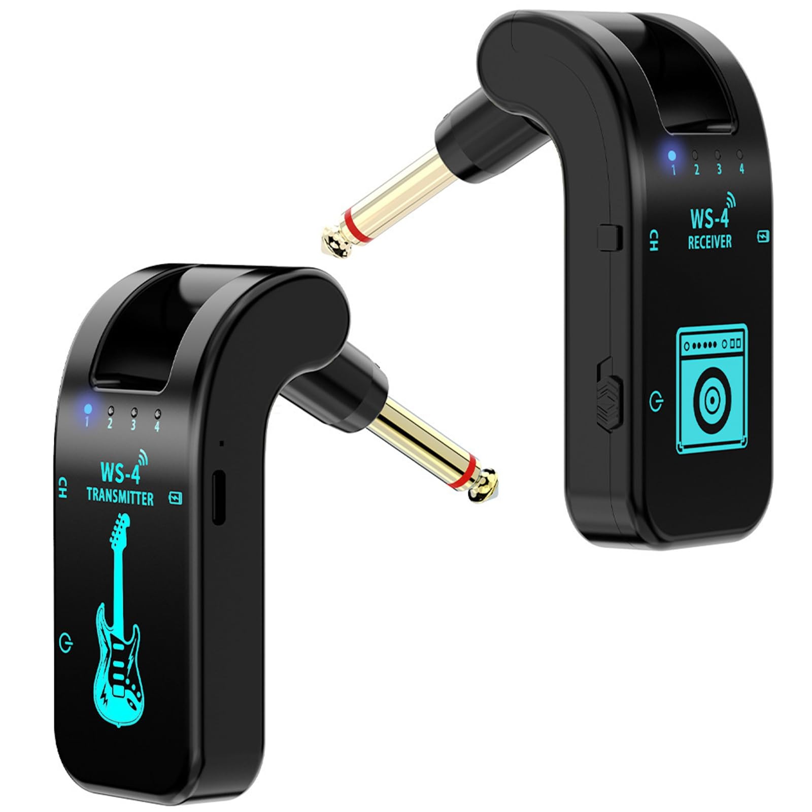 Wireless Guitar System Exclusive, 2.4 GHz Wireless Guitar Transmitter Receive…