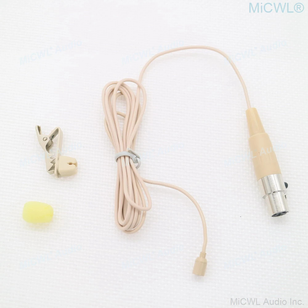 MiCWL Lapel Lavalier Clip Recording Microphone for Sennheiser Shure TA4F AKG