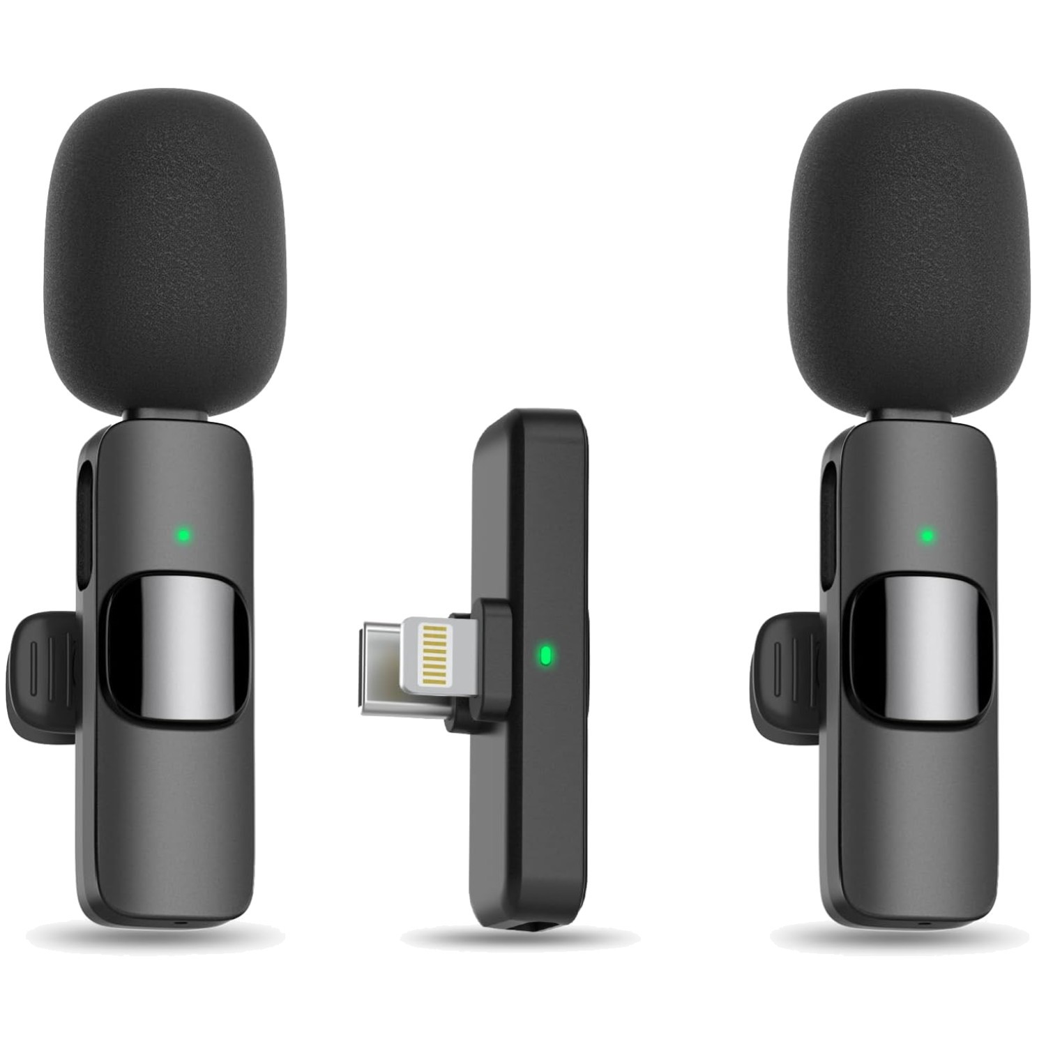 Bluetooth Lavalier Mic for YouTube Podcast Interview – Black