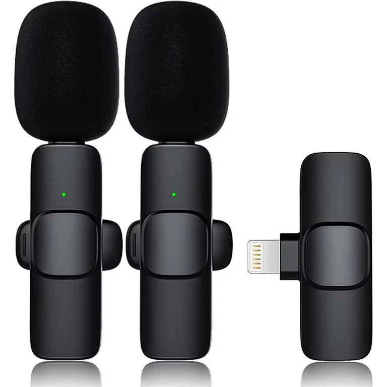 3 in 1 Wireless Clip-on Microphones for iPhone, Camera, iPad, Mini microphone