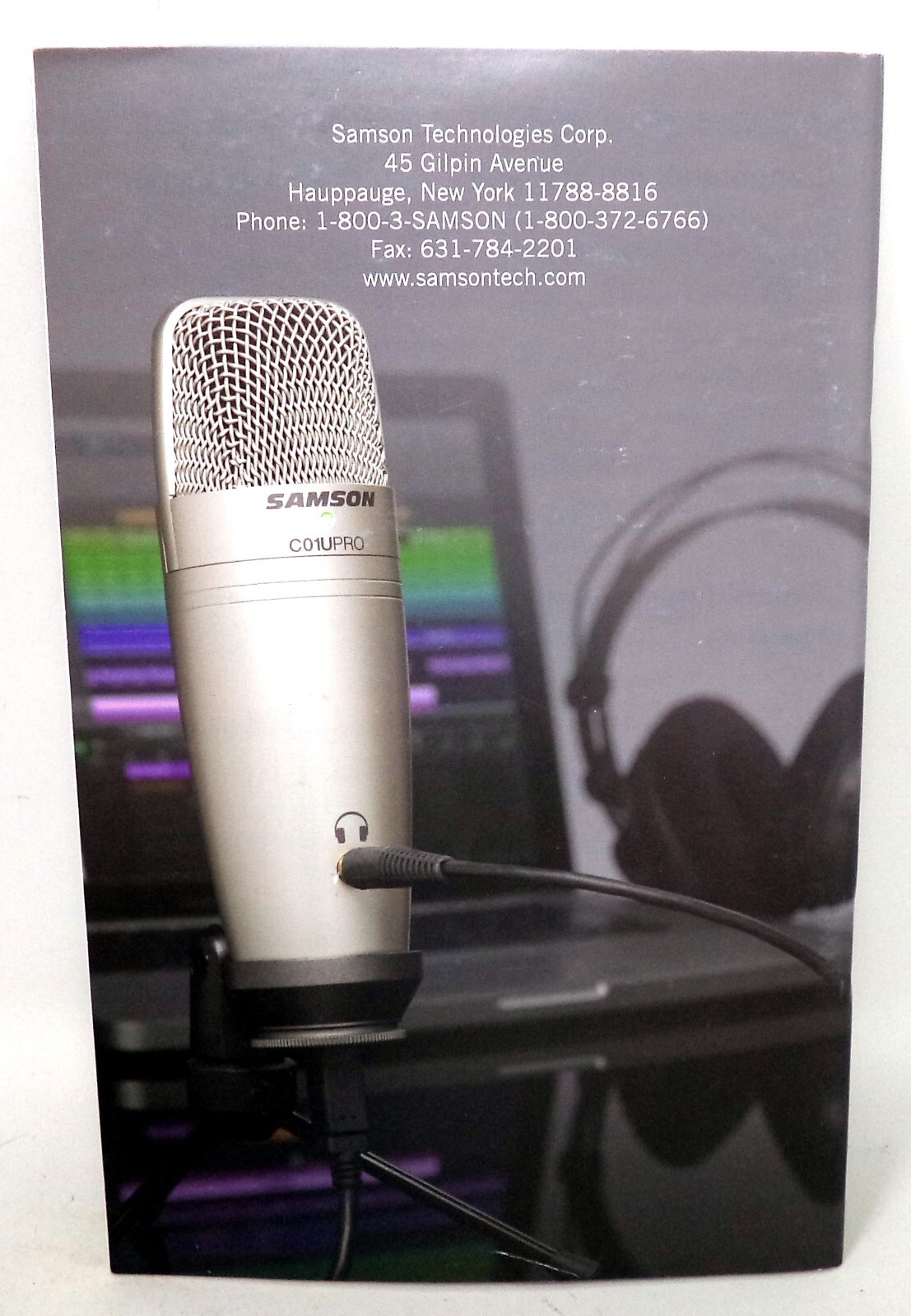 SAMSON Silver C01UPRO USB Studio Condenser Microphone + Manual + Cable