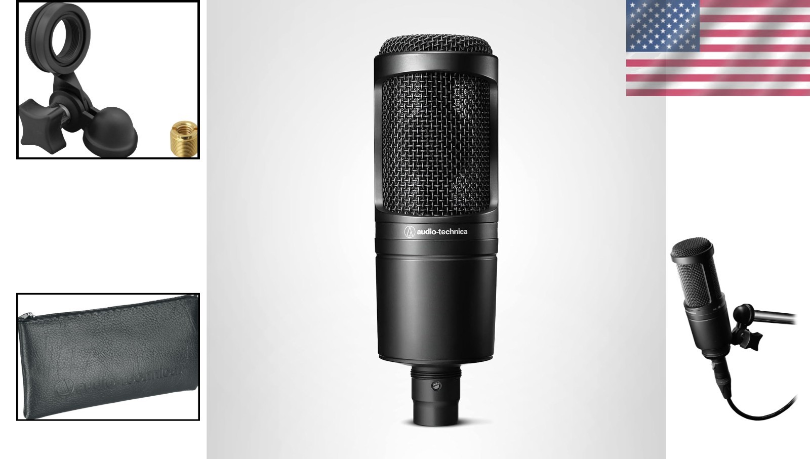 Professional AT2020 XLR Mic: Superior Sound Isolation for Studio Applications