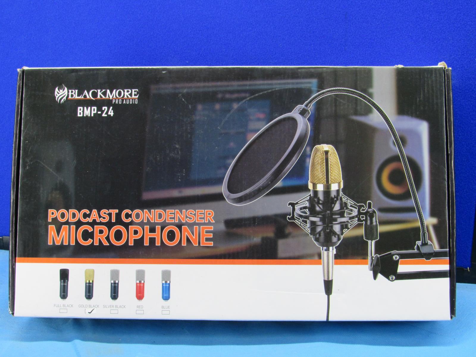 New Blackmore Pro Audio XLR Podcast Streaming Condenser Microphone Kit BMP-24