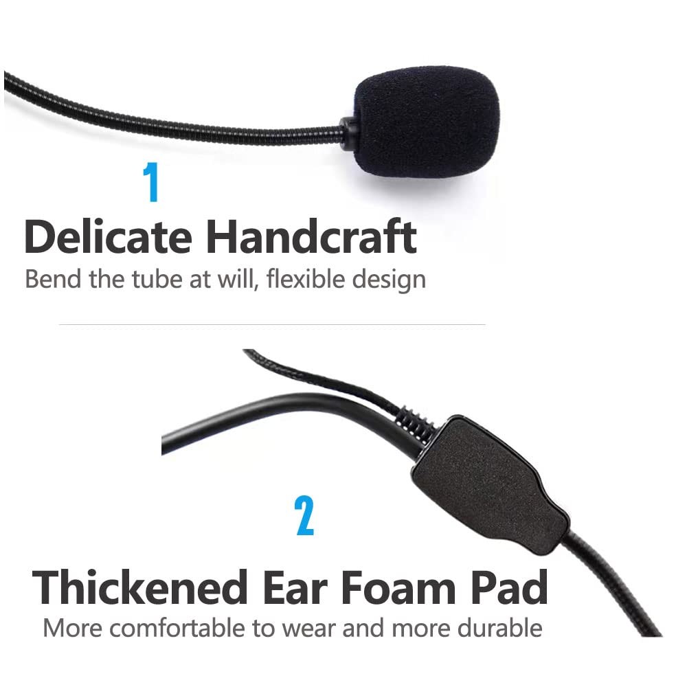 VOVIGGOL 2Pcs Microphone Headset Mic, Flexible Wired Boom for Voice Amplifier…