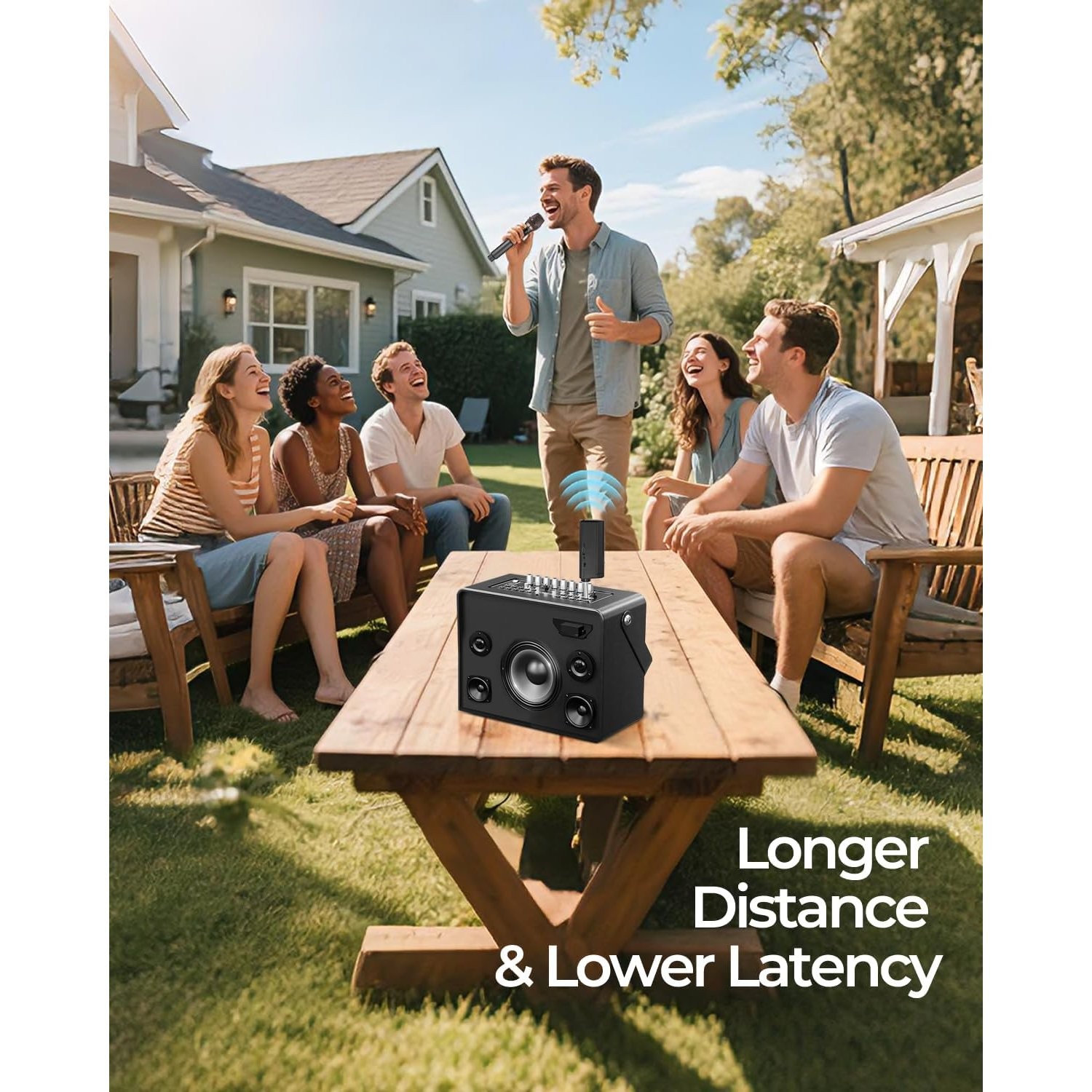 Portable Wireless Microphone with 50H Battery Life for Events and Performances