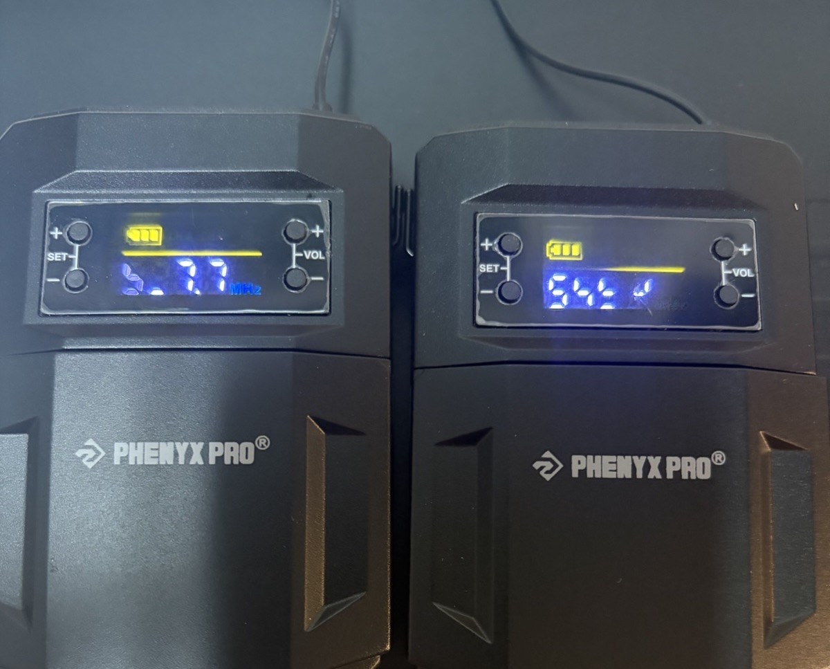 Phenyx Pro PTU-5200 4-Channel UHF Wireless Microphone System Bodypack Headset
