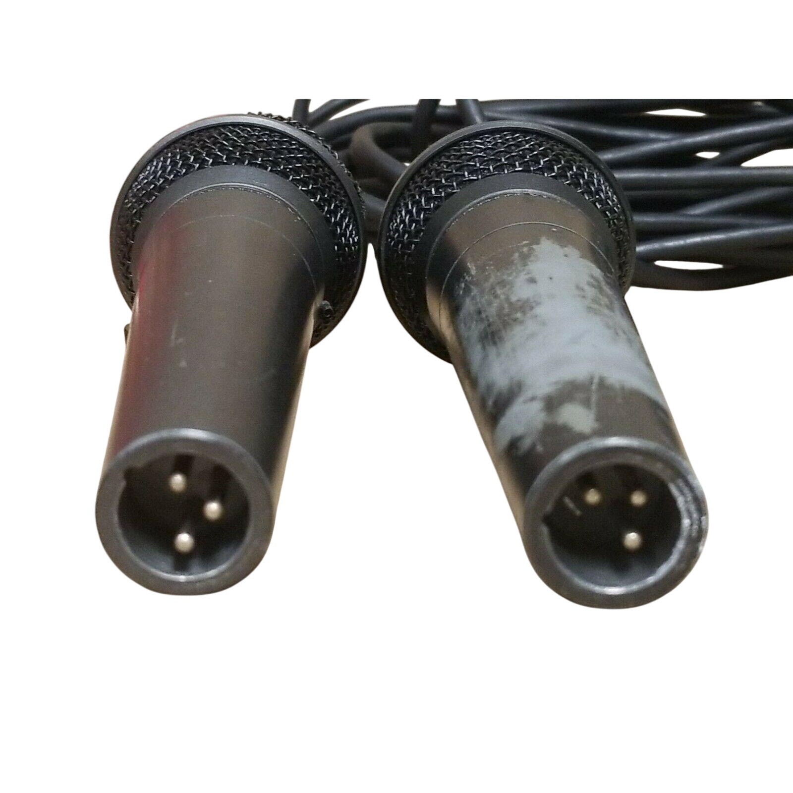 2x V-Tech VT-1040 Dynamic Microphone 600 OHM Unidirectional Microphone W/ Cables