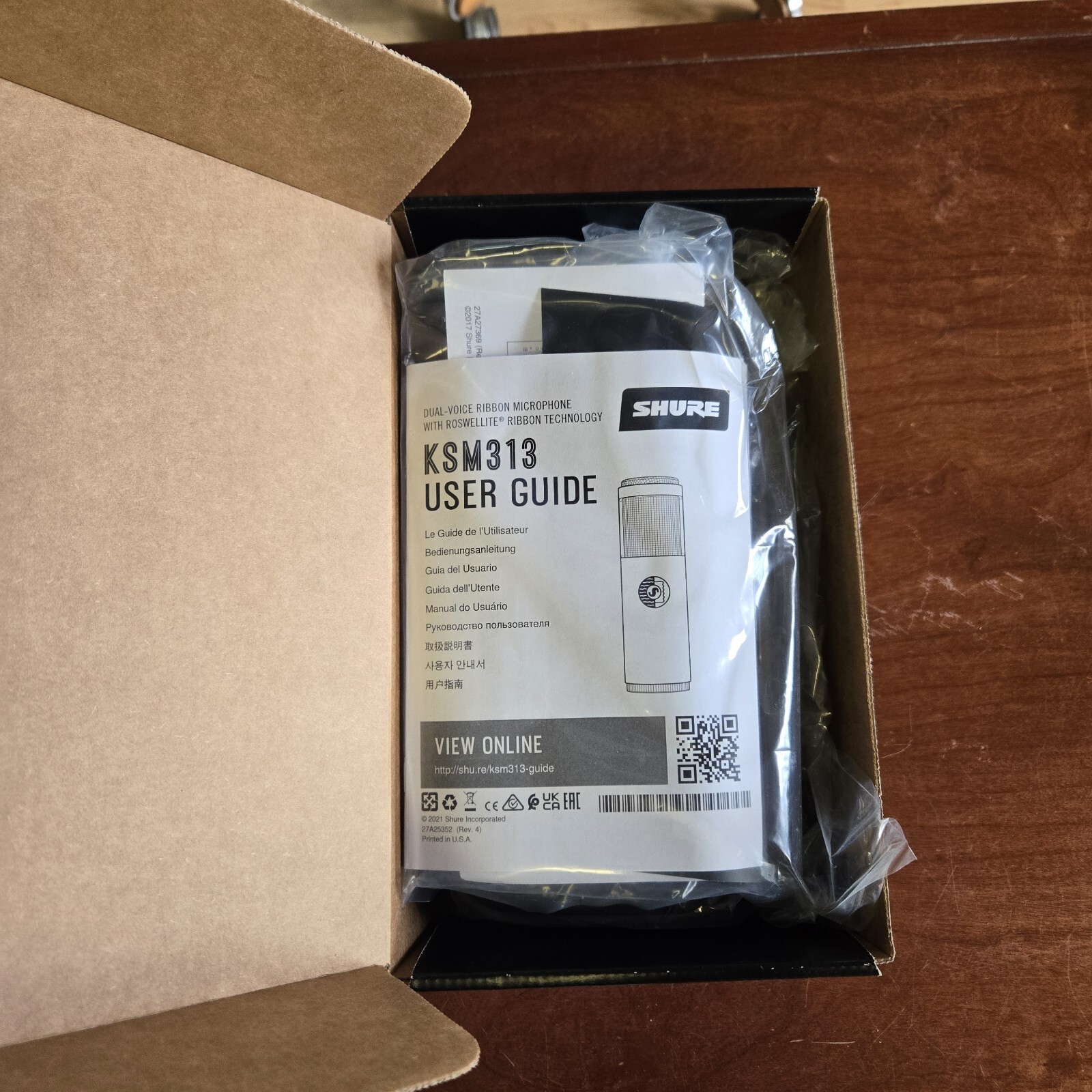 Shure Bidirectional Ribbon Microphones KSM313/NE w Mount & Case New Pair