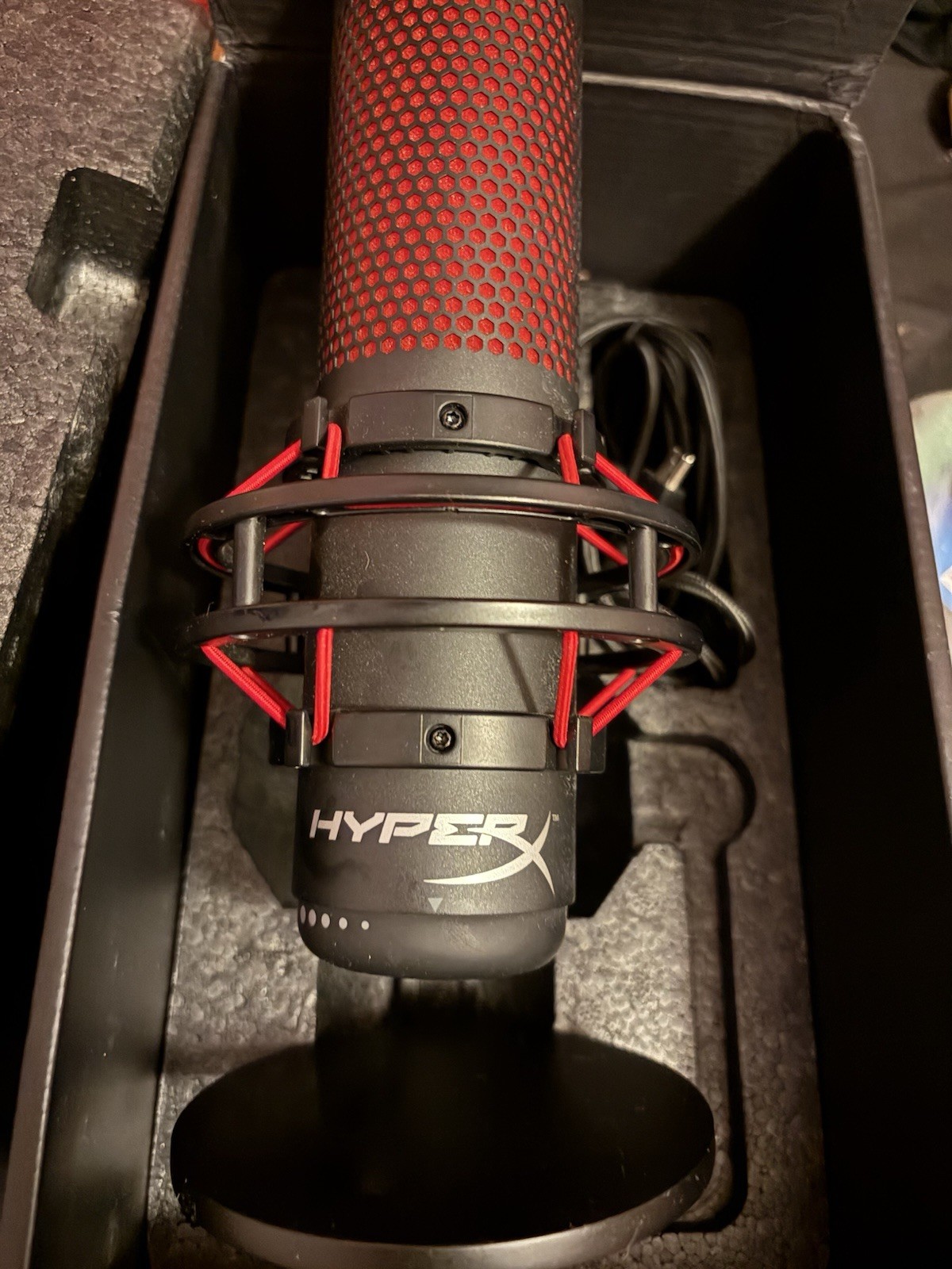 HyperX QuadCast Red LED USB Cardioid Microphone – Black