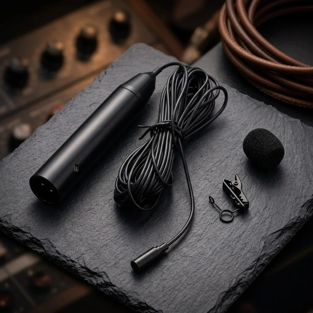 48V Phantom Power XLR 3Pin Lavalier Microphone Omnidirectional Lapel Mic with