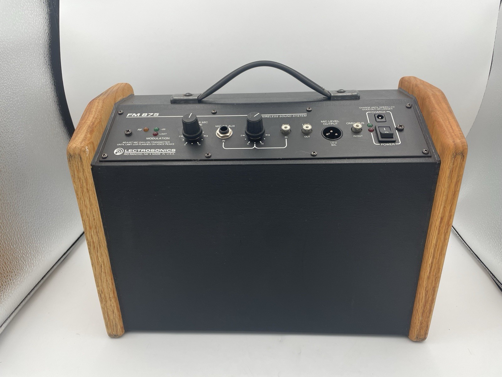 Lectrosonics FM875 Wireless Sound System Speaker — Untested, No Power Cable