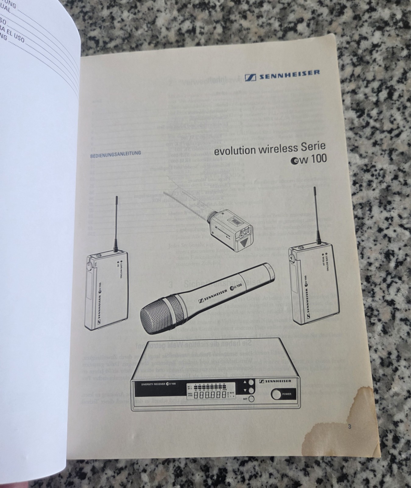 Sennheiser Evolution EW100 Wireless Manual