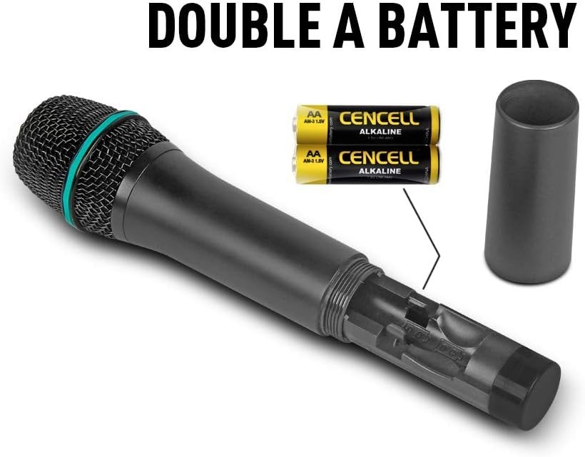 D Debra Audio AU400 Pro UHF 4 Channel Wireless Microphone System with Cordless