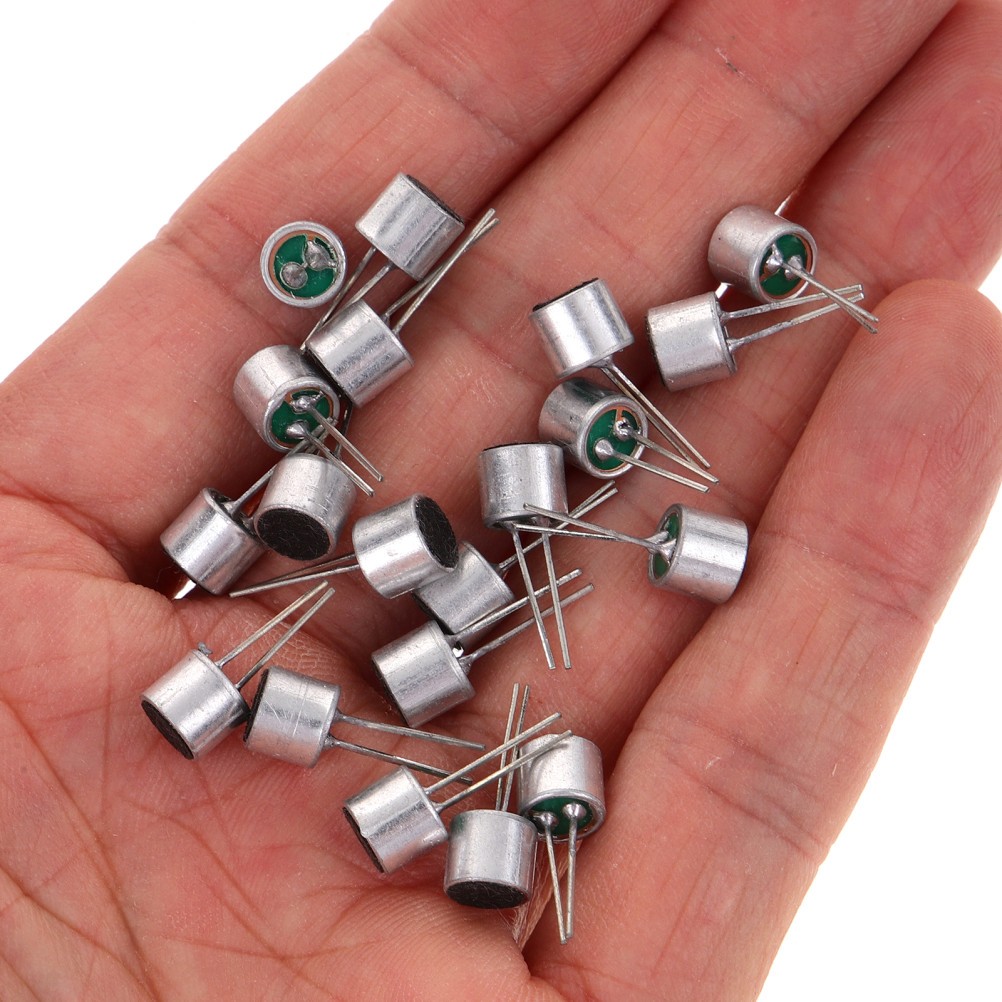 100 Pcs Omnidirectional Microphone Pickup Electret Condenser With Pins