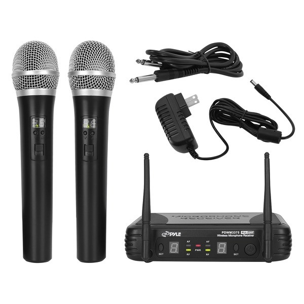 Pyle Pdwm3375 Premier Series Professional 2-Channel Uhf Wireless Handheld Micro