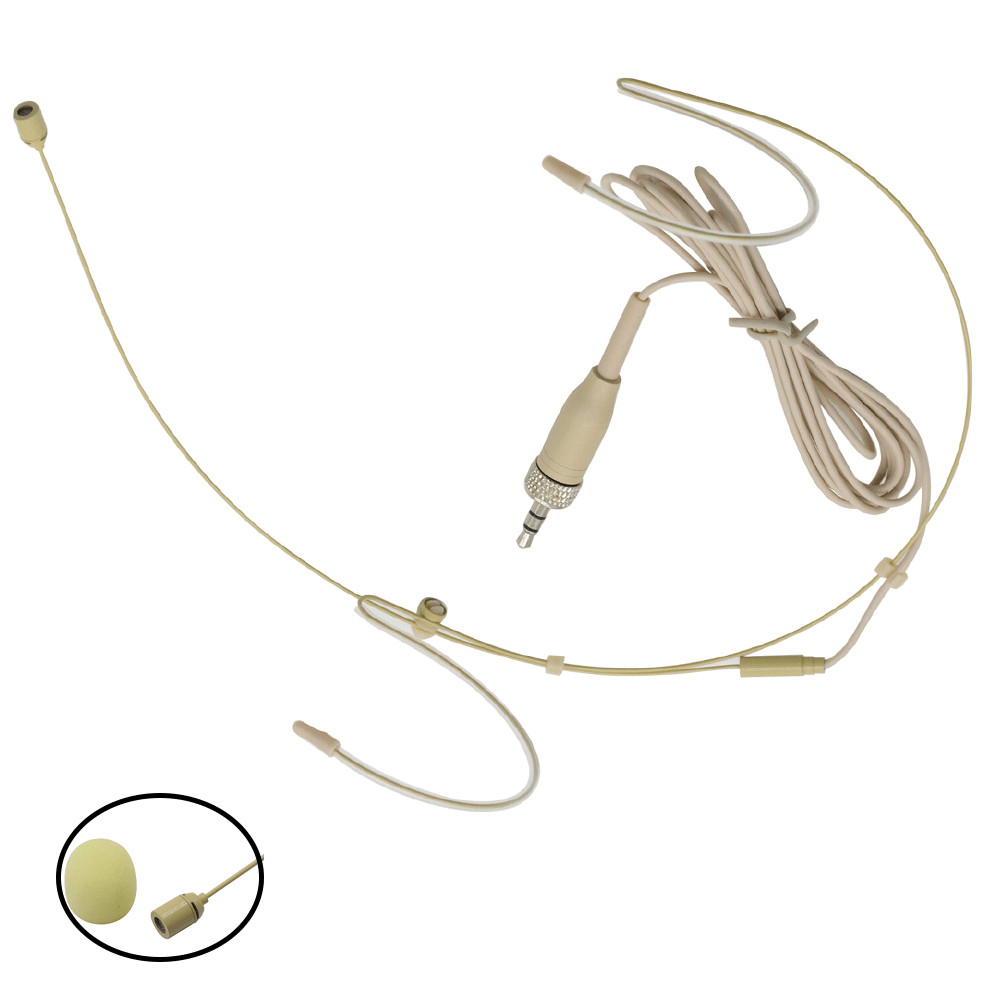 Microphone Headset Mic Headworn Earset 3.5mm Screw Lock for Sennheiser Wireless