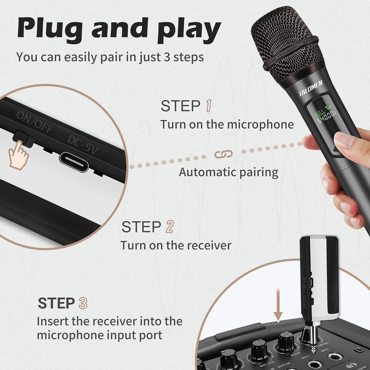 Professional Wireless Dual Handheld Microphone System