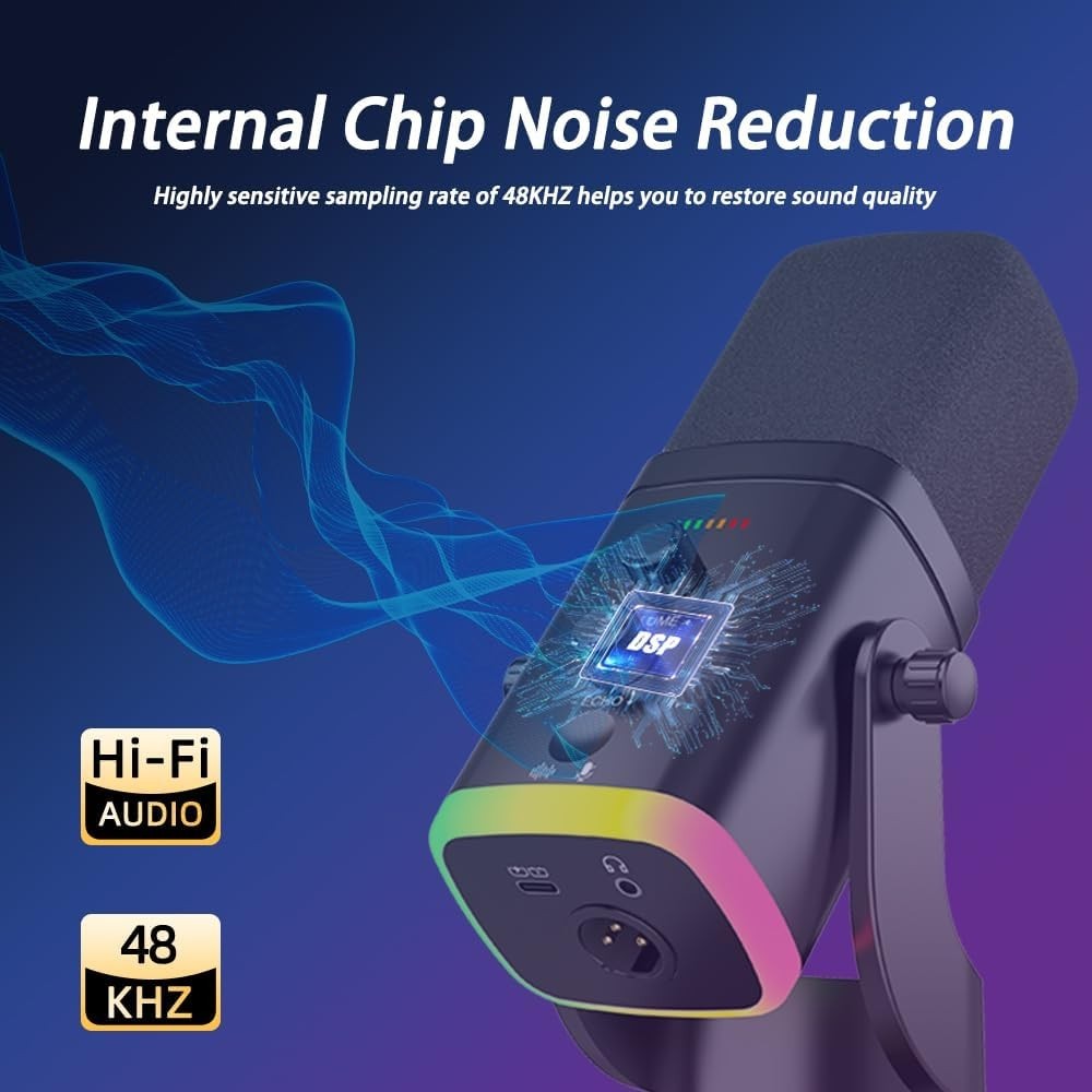Dual-Mode Dynamic PC Gaming Microphone, Games Console Computer/Phone/Tablet
