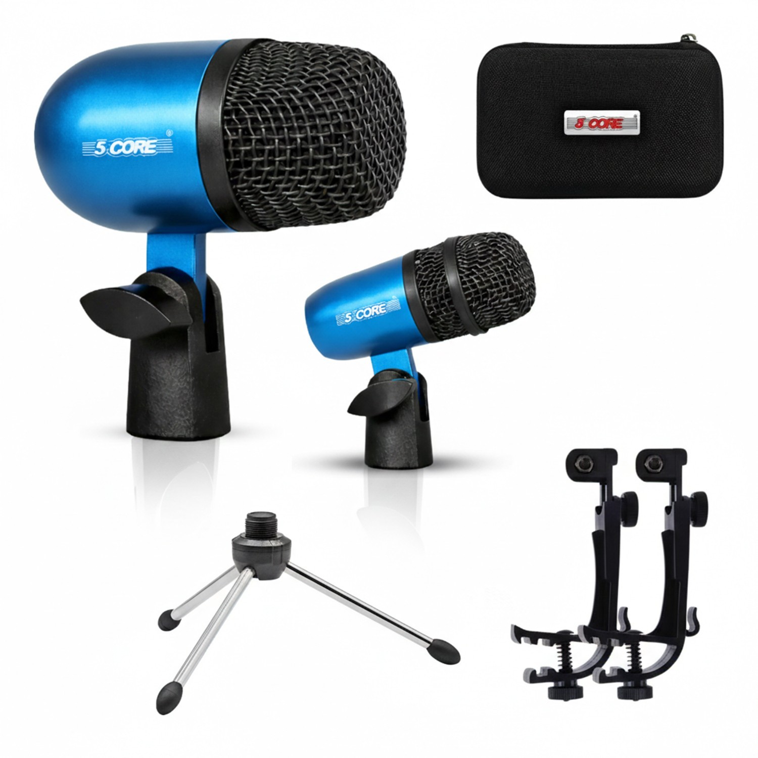 5 Core Conga Mic Snare Tom Microphone Drum Kit Condenser XLR Instrument Mics