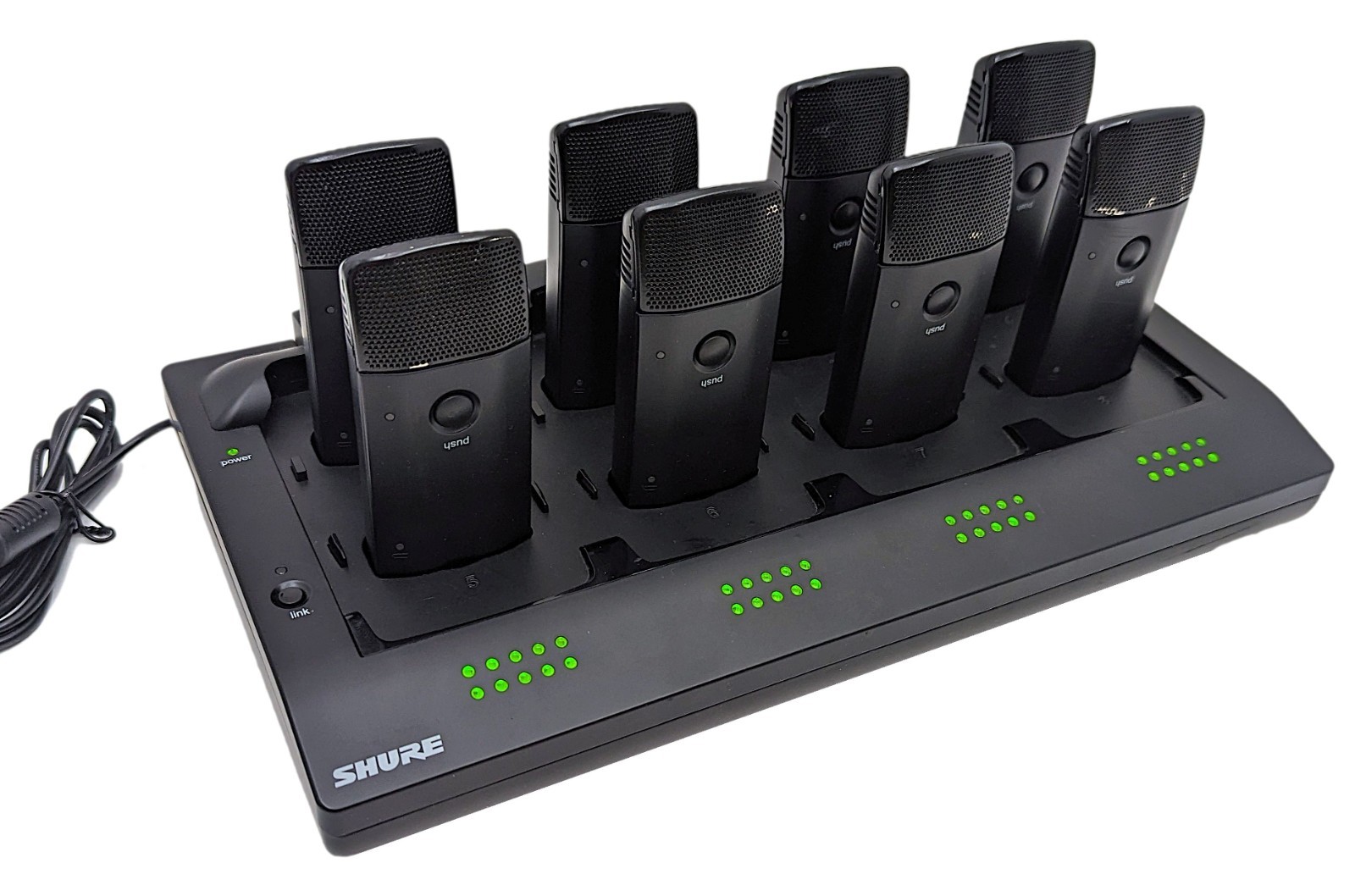 Shure MXWNCS8 8-Port Network Station Dock + 8x MXW6/C Z10 Wireless Transmitters