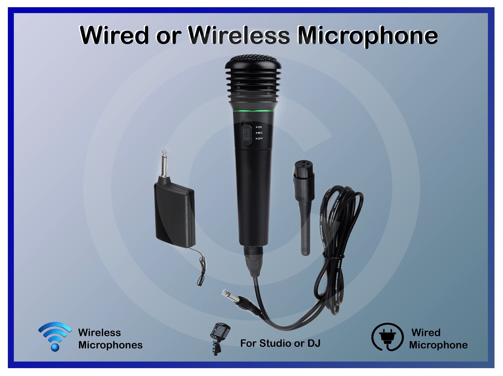 Wired or Wireless Handheld Microphone – Versatile Performance for Stage