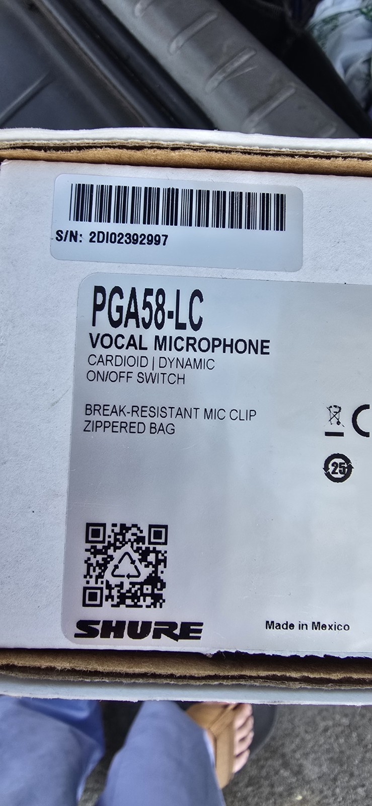 Shure PGA58 Cardioid Dynamic Vocal Microphone