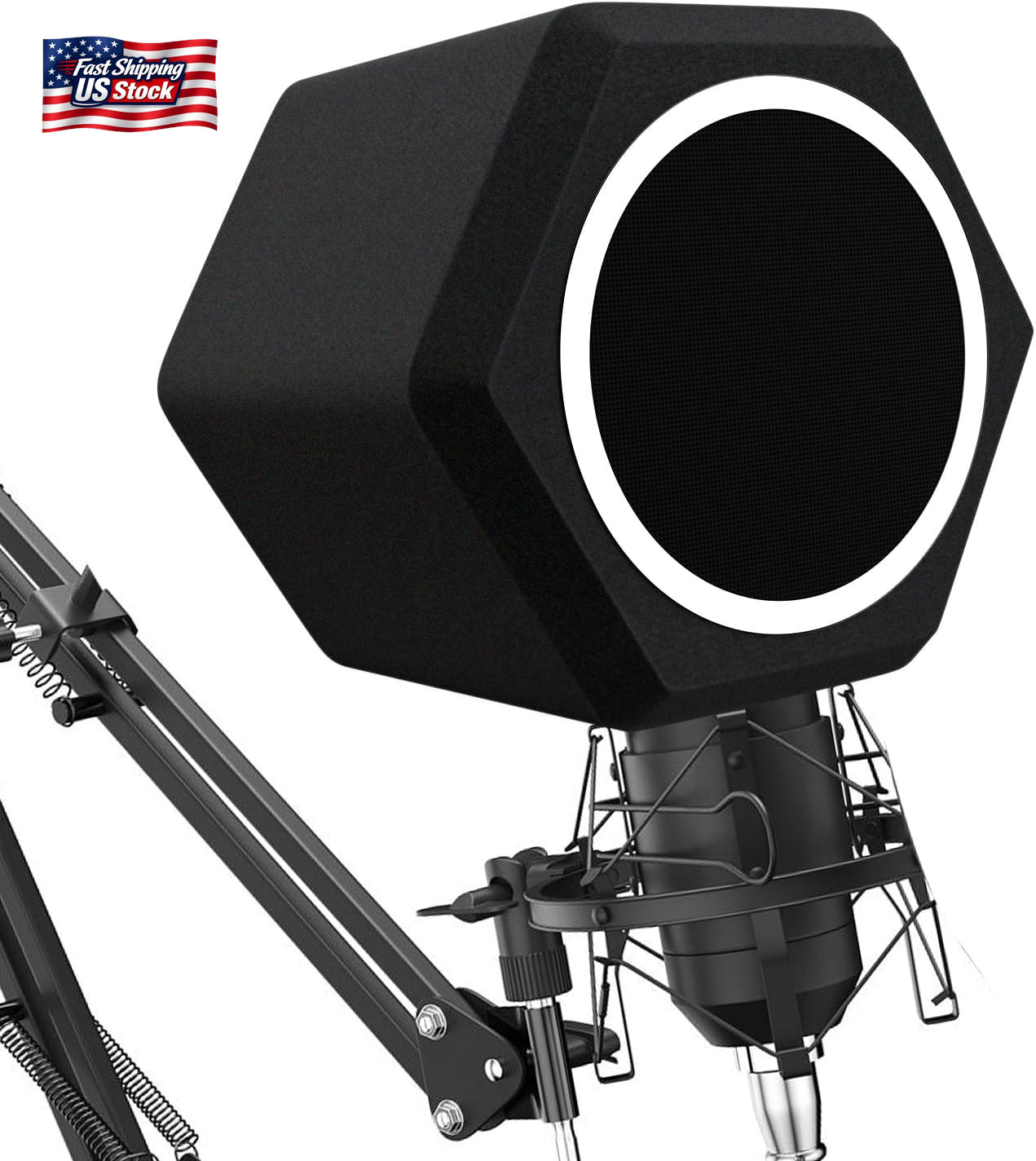 Microphone Wind Shield Pop Filter Microphone Isolation Ball, Acoustic Filter for