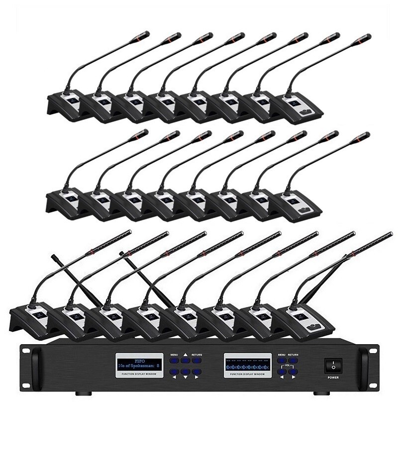 Digital Discussion System Wireless Conference Microphone System 24 Delegate mic