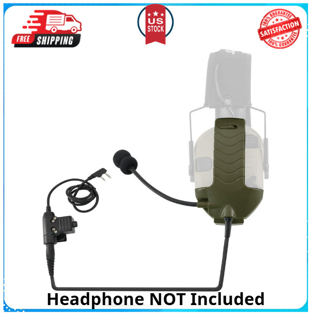 Microphone & PTT for Walkers Razor Noise Cancelling Headphone Airsoft (Army …
