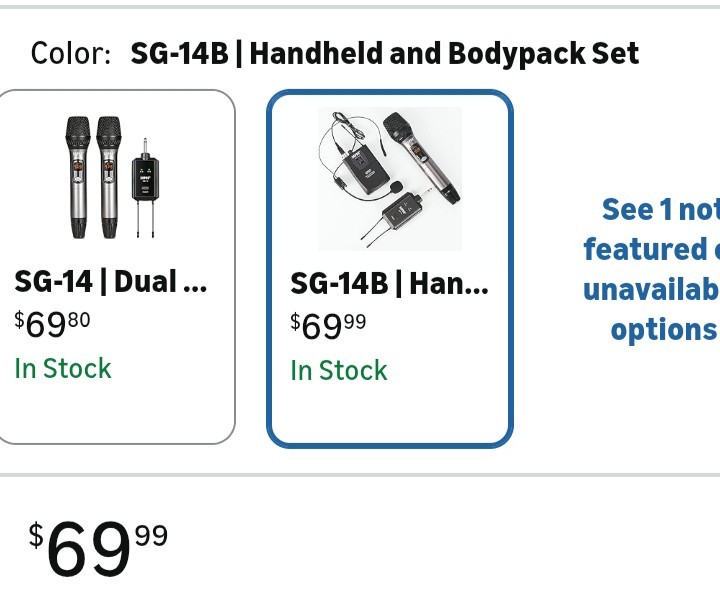 Wireless Microphone Multi-Purpose Set with Compact Receiver, Mute. and…