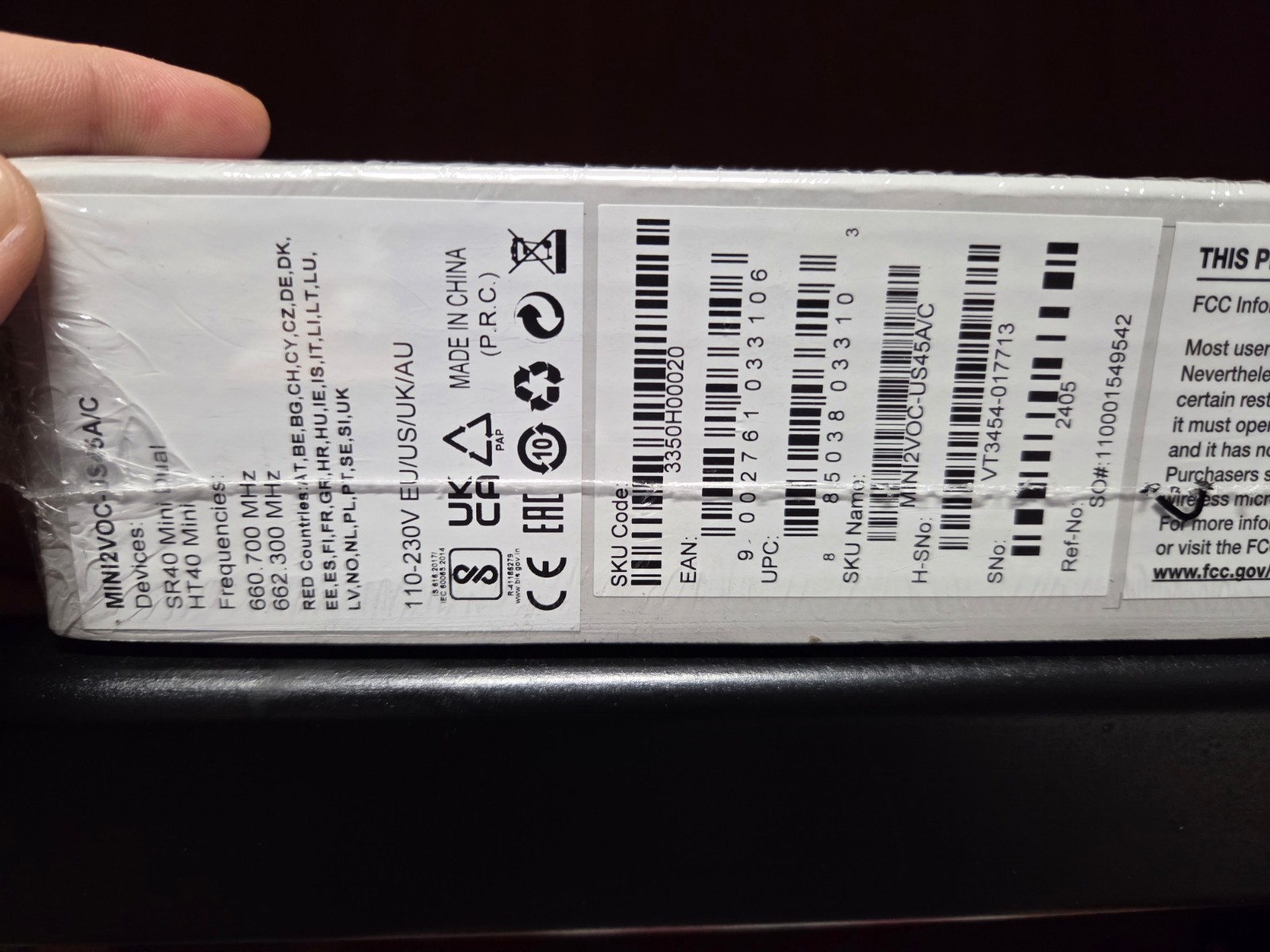 AKG MINI2VOC-US25AB Wireless Microphone System 660.7Mhz and 662.3MHz