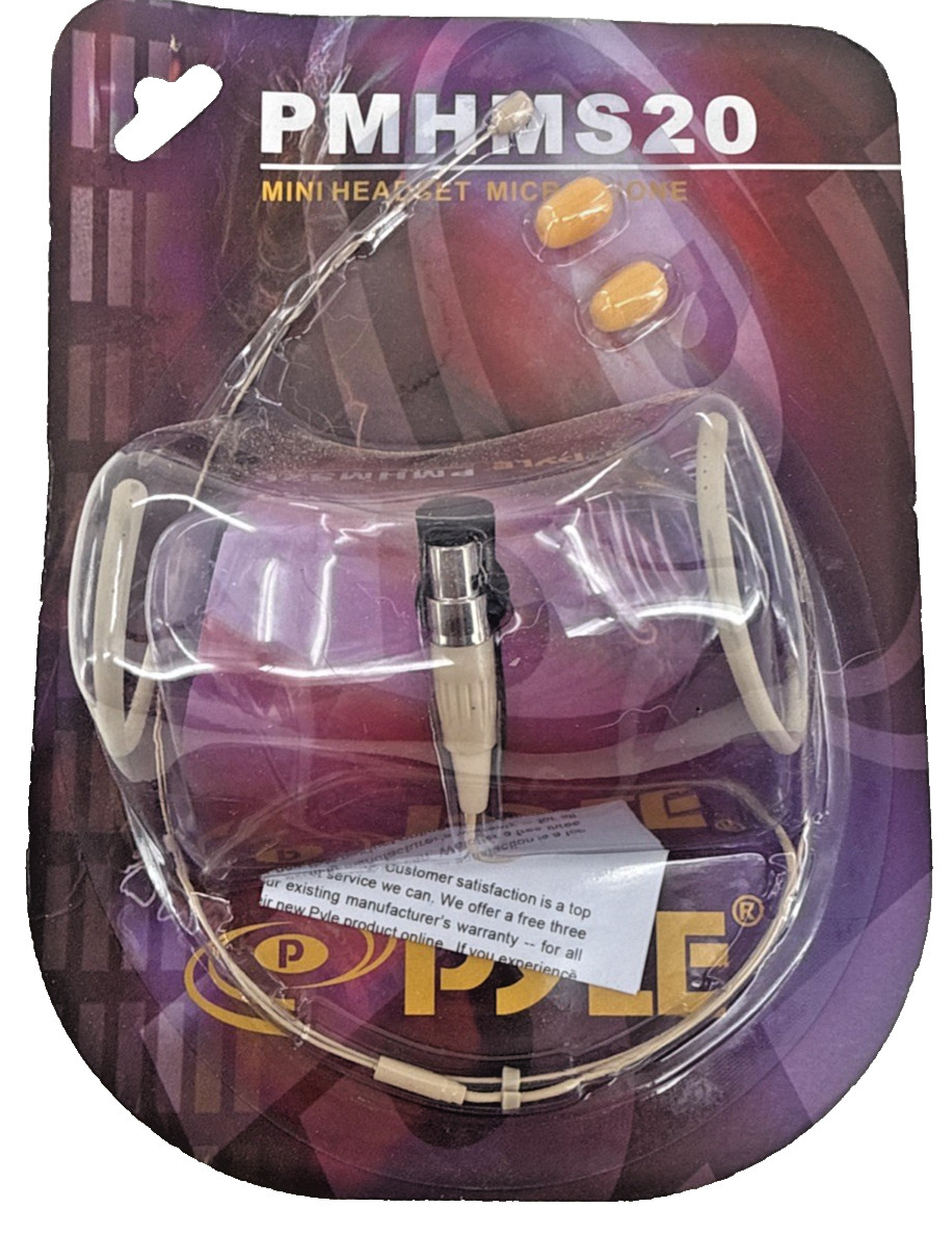 Pyle-Pro Wired Headset Boom Mini XLR Omni-Directional Microphone New PMHMS20