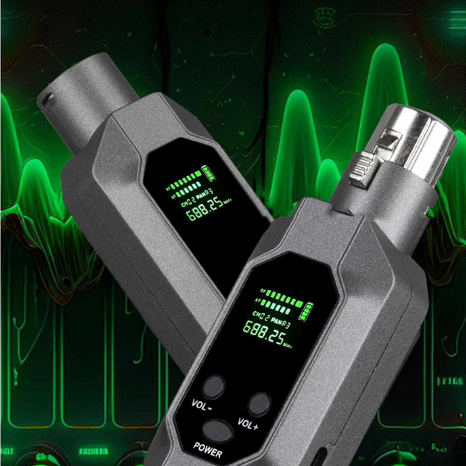Wired to Wireless Microphone System Converter Transmitter Receiver Rechargeable