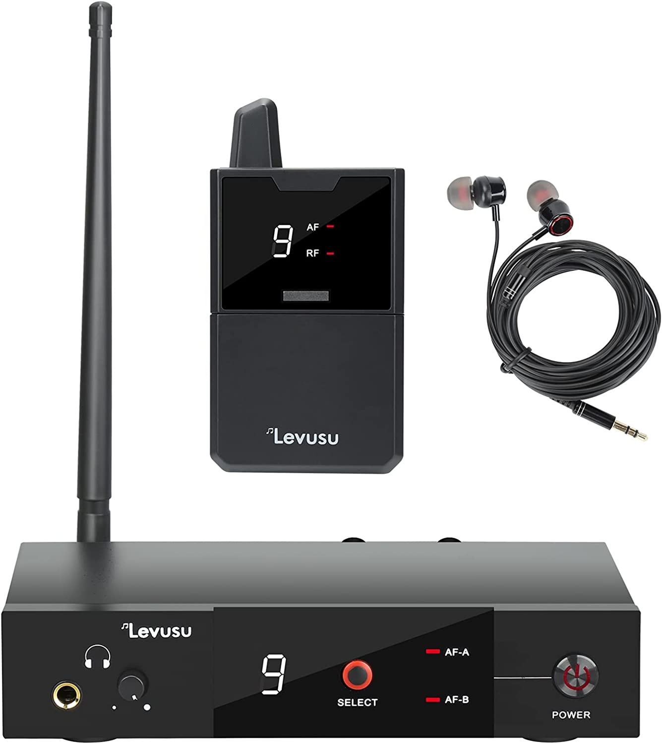 UHF Wireless In-Ear Monitor System with Earphone,180Ft, Rack Mount, Professional