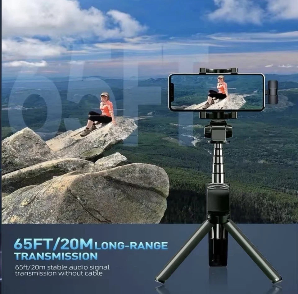 Wireless Microphone For Podcast ASMR TikTok Clip On Mic 2Pack