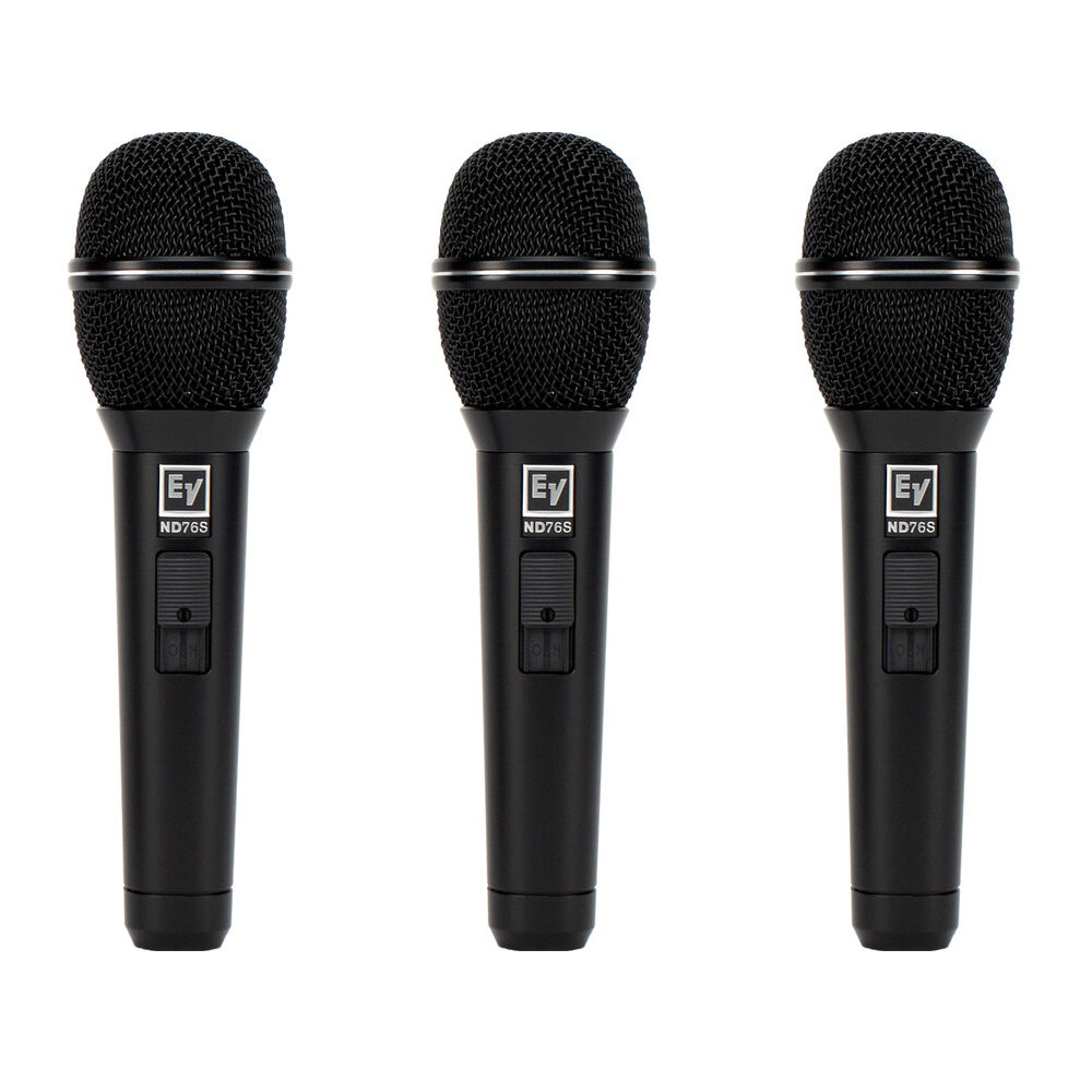 Electro-Voice ND76S Dynamic Cardioid Vocal Microphone (3-Pack)