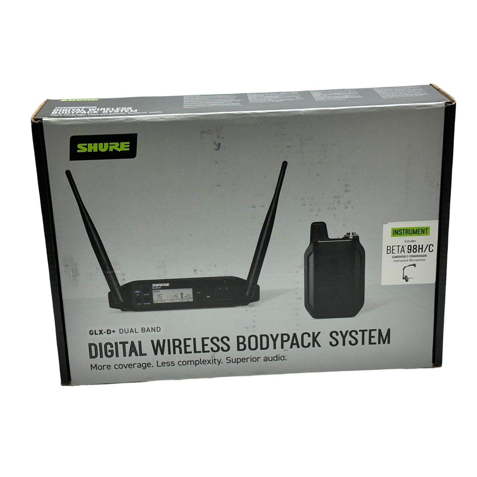 Shure GLXD14+/B98 Z3 Dual Band Digital Wireless Microphone System for Brass Work