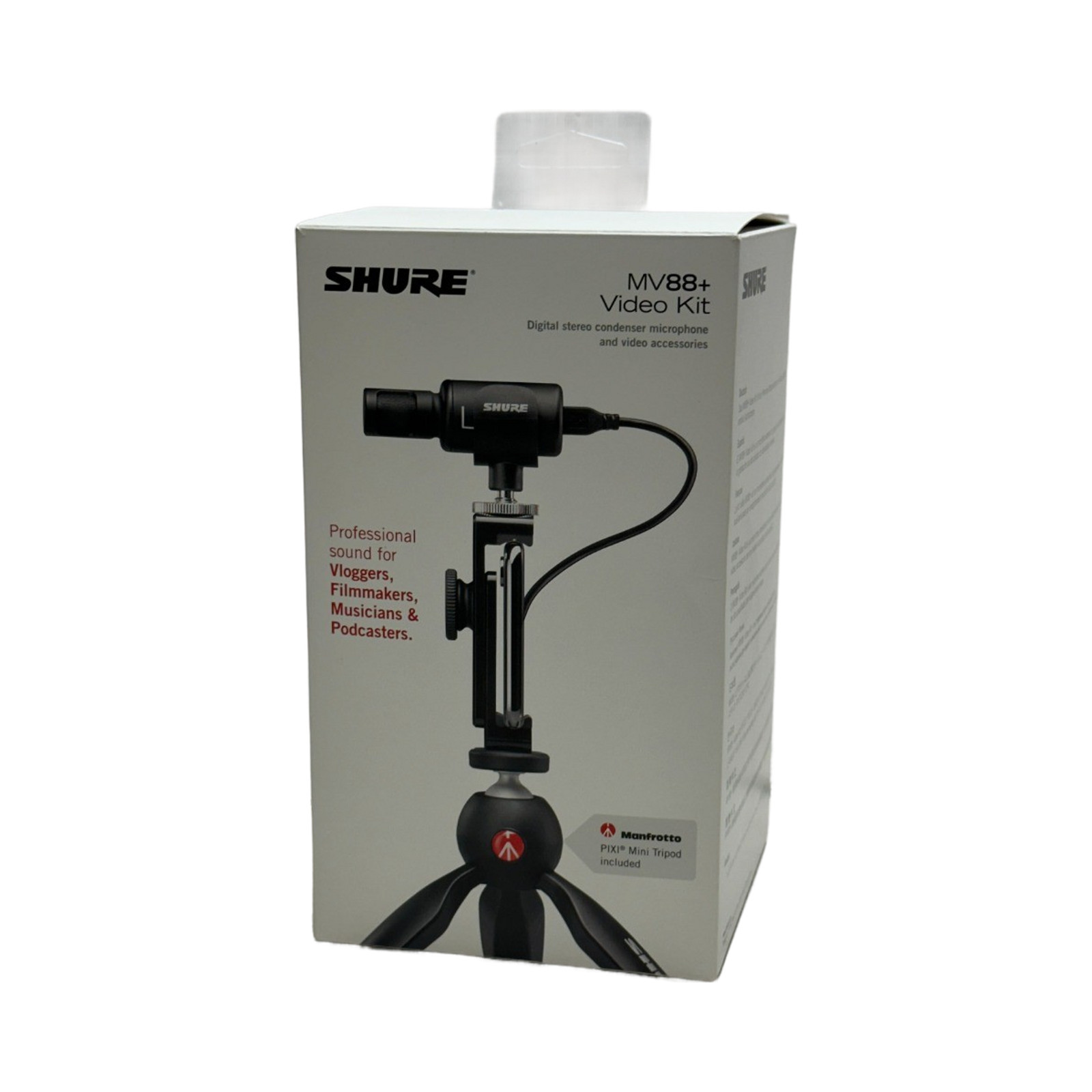 Authentic Shure MV88+ Video Kit Stereo Condenser Microphone for Apple & Android