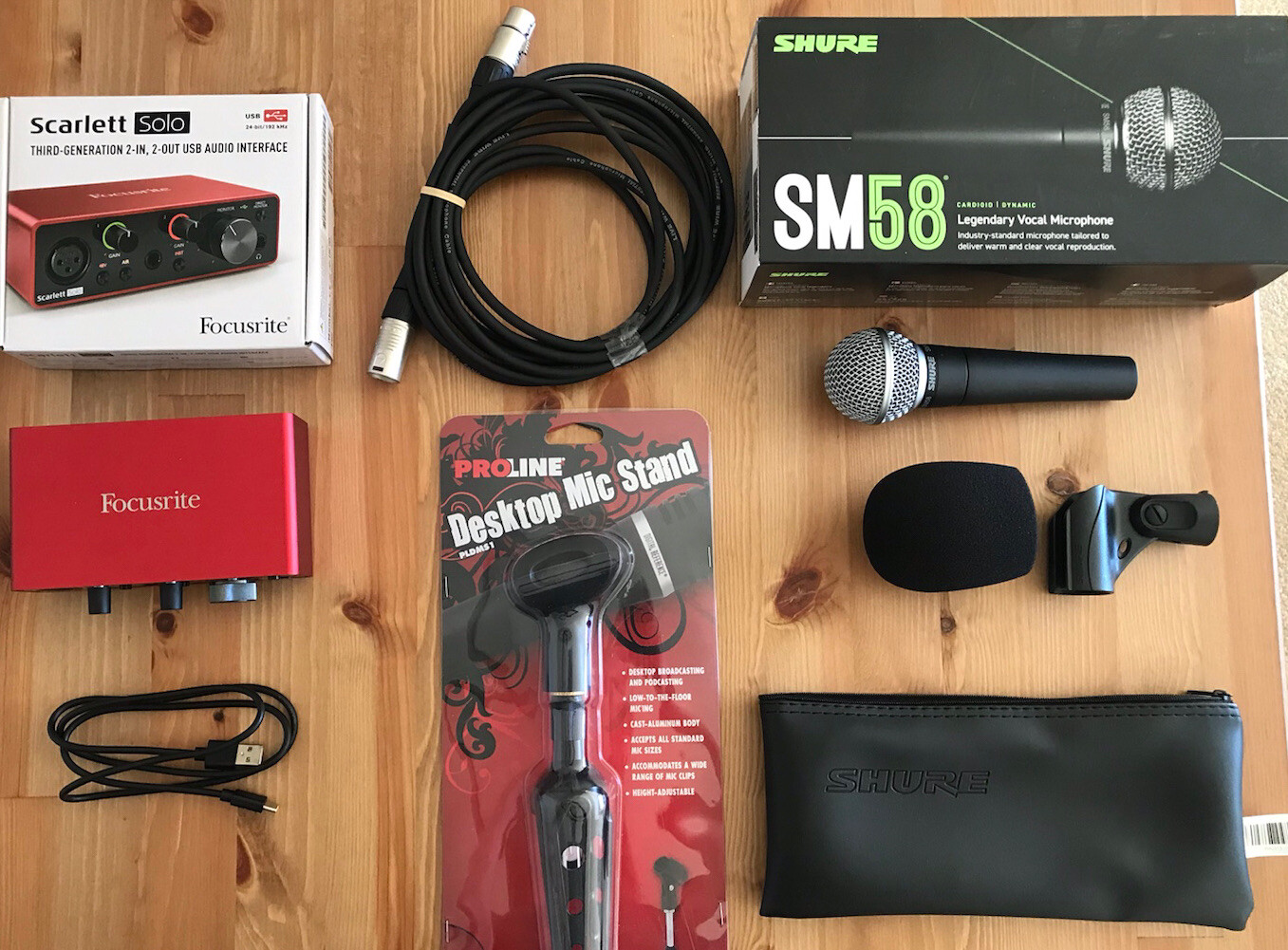 Music recording studio equipment (bundle)