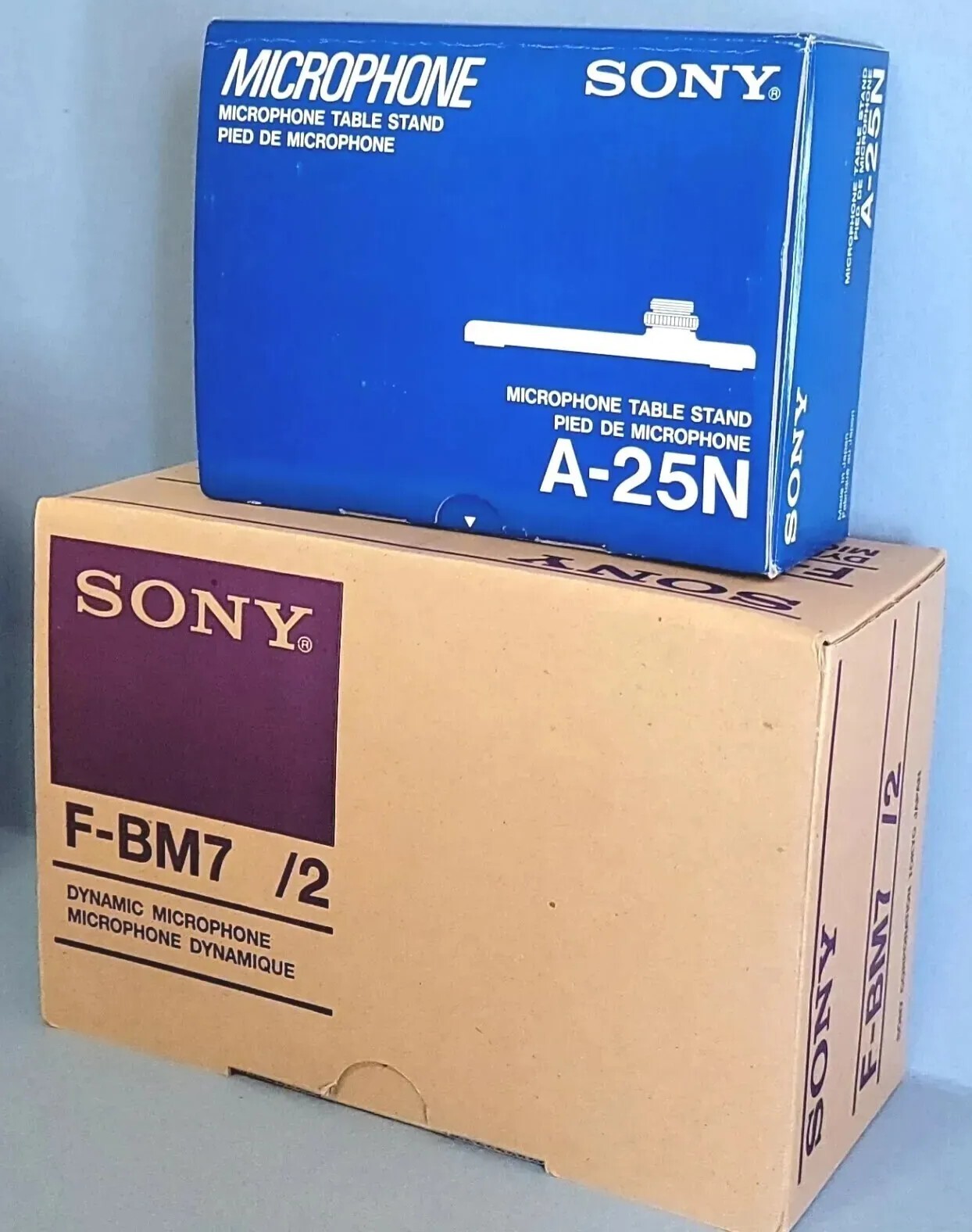 SET of OEM SONY F-BM7 PRO Unidirectional Dynamic MIC & A-25N MIC Table Stand NEW