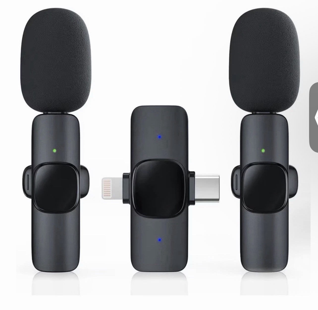 2 Pack Wireless Lavalier Microphone for iPhone/Android Phone, USB C Wireless Lav