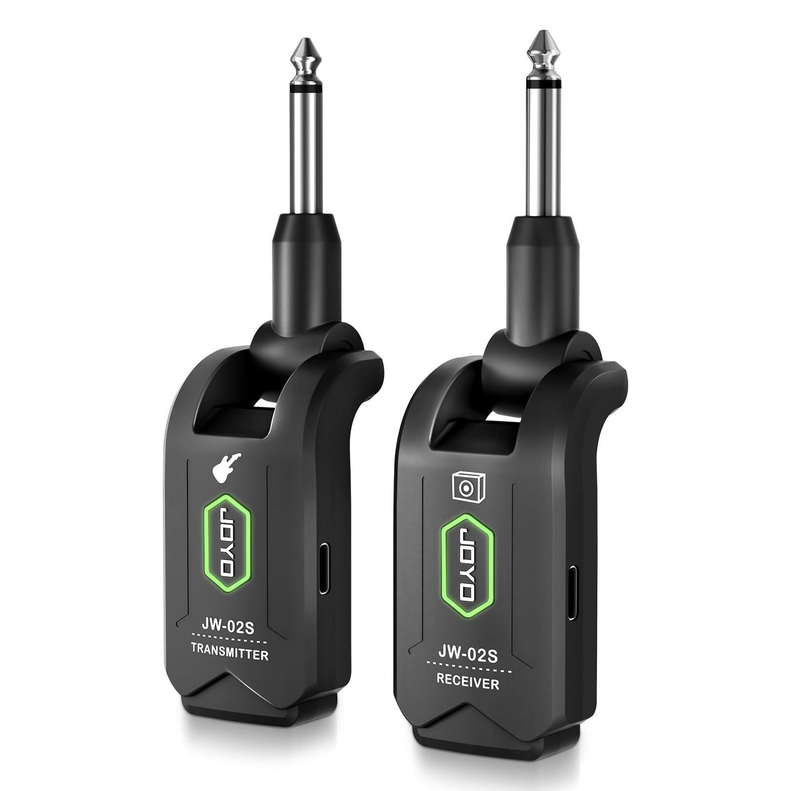 Wireless Guitar System 5.8GHz Transmitter Receiver Rechargeable Audio 20M Range