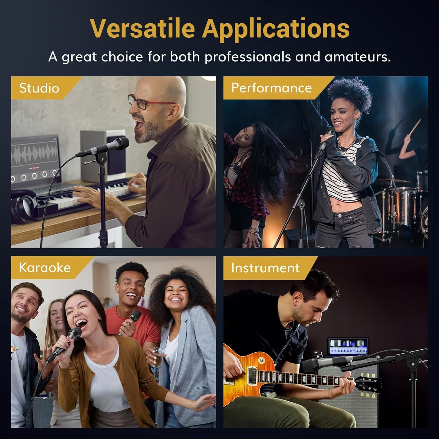 All-Metal Dynamic Microphone with Hypercardioid Pattern for Pristine Audio